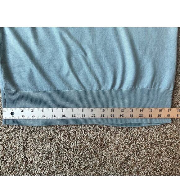 Ann Taylor Seasonless Button Cuff Sweater, Medium, Light Blue, Office, Classic - Picture 6 of 10